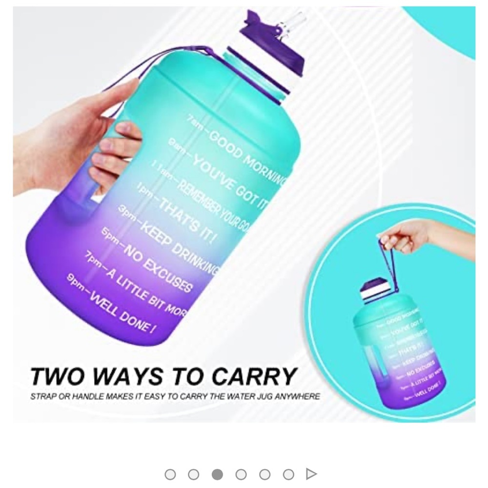 QuiFit 1L Motivation Water Bottle